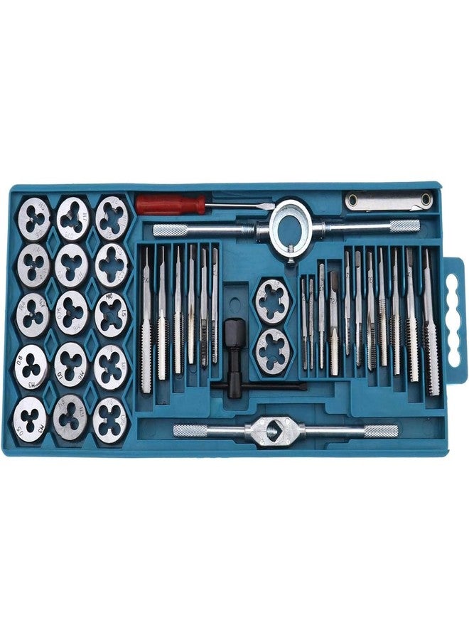 UPTODATETOOLS 40Pcs Metric Tap and Die Set with Accompanying Tool M3-M12 and 1/8 NPT-27 for Automotive Workshop - Image 1